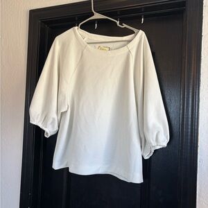 Maeve Cream Blouse with Puff Sleeves